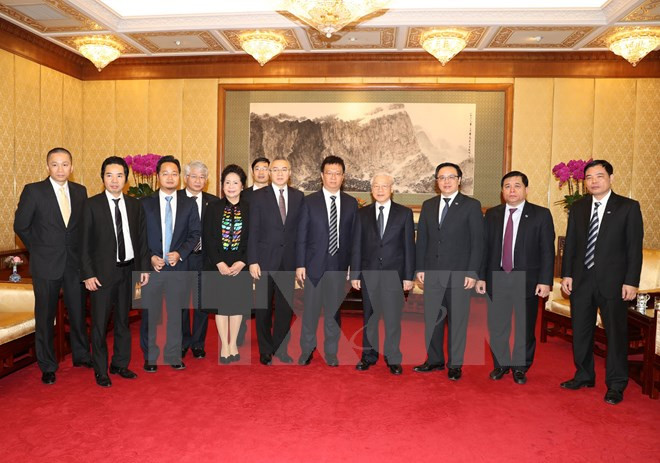 Nguyen Phu Trong rencontre les entreprises chinoises en activité au Vietnam ảnh 1 Nguyen Phu Trong rencontre les entreprises chinoises en activité au Vietnam ảnh 1