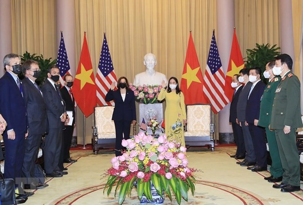 La vice-présidente du Vietnam reçoit son homologue américaine Kamala Harris ảnh 1 La vice-présidente du Vietnam reçoit son homologue américaine Kamala Harris ảnh 1