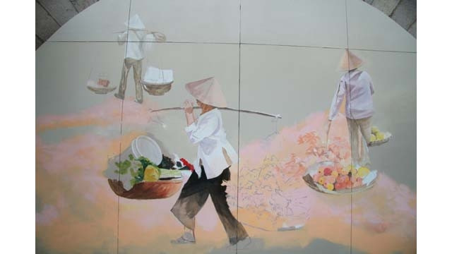 « Souvenirs de Hanoi » sur les voûtes du viaduc de la rue Phùng Hung ảnh 1 « Souvenirs de Hanoi » sur les voûtes du viaduc de la rue Phùng Hung ảnh 1