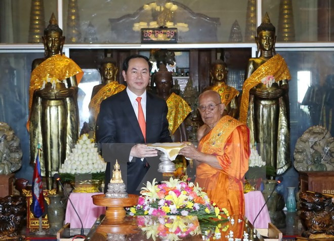 Le président du Vietnam achève sa visite d'Etat au Cambodge ảnh 1 Le président du Vietnam achève sa visite d'Etat au Cambodge ảnh 1