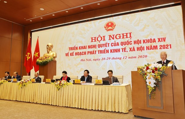 Nguyen Phu Trong exhorte à promouvoir le Renouveau et la mise en œuvre des tâches fixées ảnh 2 Nguyen Phu Trong exhorte à promouvoir le Renouveau et la mise en œuvre des tâches fixées ảnh 2