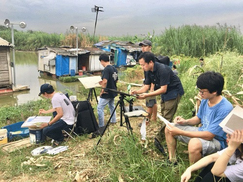 Ces dessinateurs urbains qui préservent les mémoires de Hanoi ảnh 2 Ces dessinateurs urbains qui préservent les mémoires de Hanoi ảnh 2