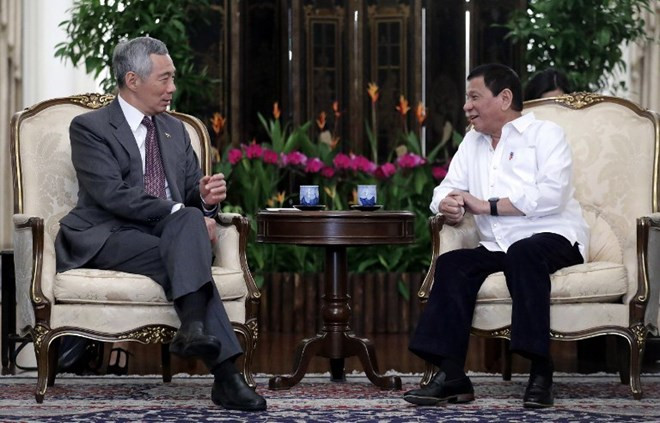 Le président philippin est à Singapour ảnh 1 Le président philippin est à Singapour ảnh 1