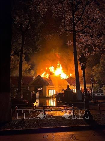 Incendie dans l'ancien palais de la famille royale du Cambodge ảnh 1 Incendie dans l'ancien palais de la famille royale du Cambodge ảnh 1