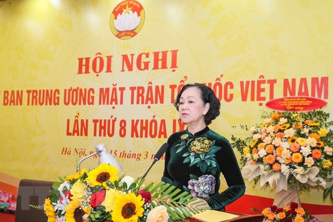 La permanente du Secrétariat Truong Thi Mai souligne le rôle du Front de la Patrie du Vietnam ảnh 1 La permanente du Secrétariat Truong Thi Mai souligne le rôle du Front de la Patrie du Vietnam ảnh 1