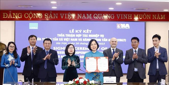 Le partenariat entre la VNA et l’ANSA contribue aux liens Vietnam-Italie ảnh 1 Le partenariat entre la VNA et l’ANSA contribue aux liens Vietnam-Italie ảnh 1