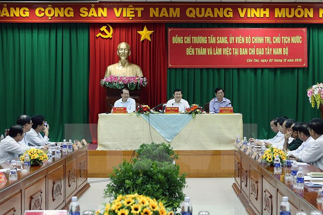 Truong Tan Sang travaille avec le Comité de pilotage du Nam Bo occidental ảnh 1 Truong Tan Sang travaille avec le Comité de pilotage du Nam Bo occidental ảnh 1