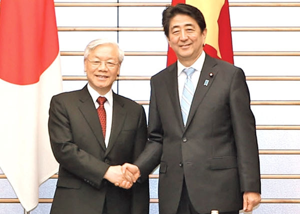 Entretien Nguyen Phu Trong-Shinzo Abe ảnh 1 Entretien Nguyen Phu Trong-Shinzo Abe ảnh 1