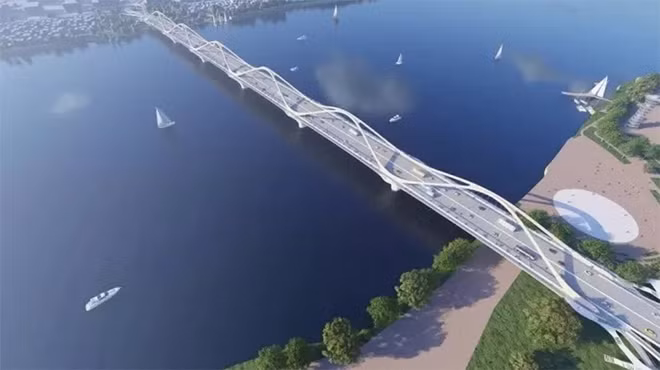 Hanoï finalise la conception du pont Tran Hung Dao enjambant le fleuve Rouge ảnh 1