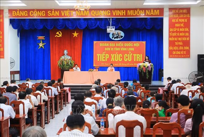 La vice-présidente vietnamienne rencontre des électeurs à Vinh Long ảnh 1