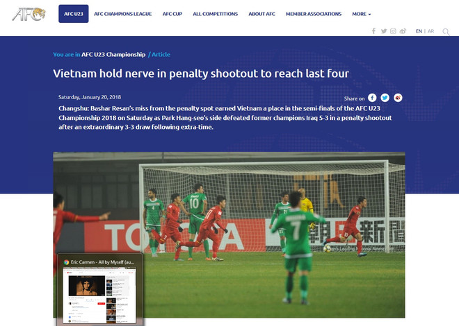 Football : les médias internationaux dithyrambiques après la victoire du Vietnam face à l’Iraq ảnh 2 Football : les médias internationaux dithyrambiques après la victoire du Vietnam face à l’Iraq ảnh 2