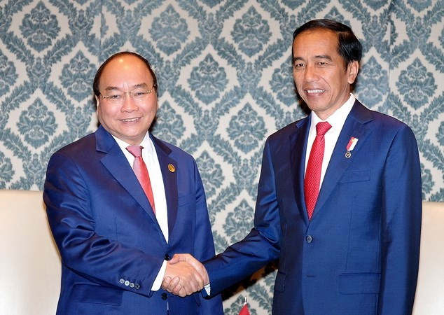 Le PM vietnamien rencontre les dirigeants cambodgien et indonésien en Inde ảnh 1 Le PM vietnamien rencontre les dirigeants cambodgien et indonésien en Inde ảnh 1