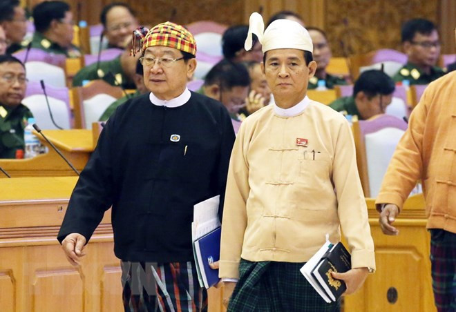 Message de félicitations au nouveau président du Myanmar ảnh 1 Message de félicitations au nouveau président du Myanmar ảnh 1