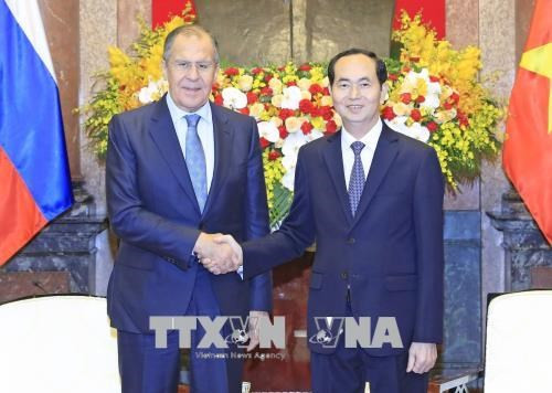 Le président Tran Dai Quang reçoit le ministre russe des Affaires étrangères ảnh 1 Le président Tran Dai Quang reçoit le ministre russe des Affaires étrangères ảnh 1