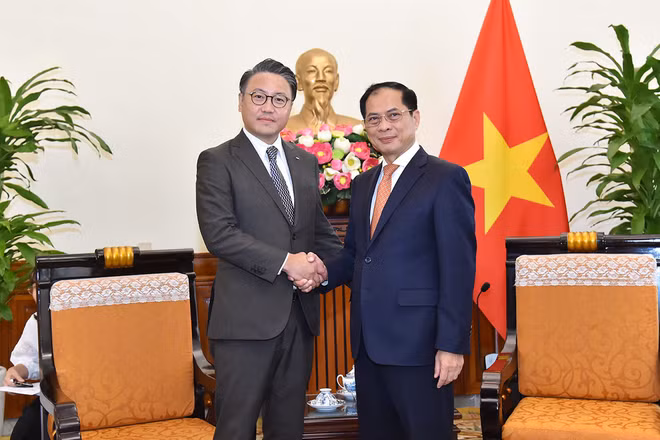Le gouverneur de la préfecture japonais de Nagasak reçu par le ministre des AE Bui Thanh Son ảnh 1