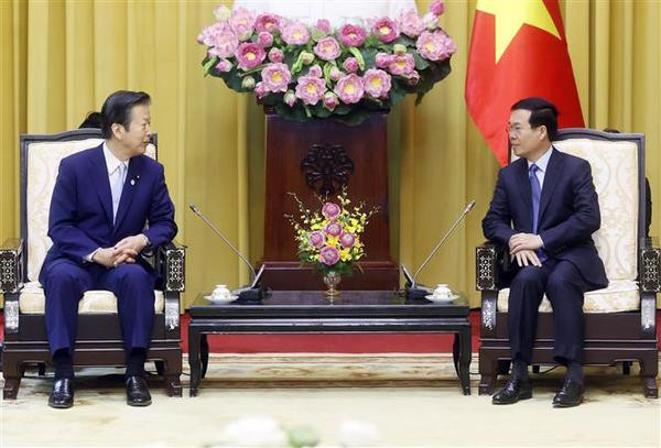 Le président Vo Van Thuong reçoit une délégation du Parti japonais Komeito ảnh 2 Le président Vo Van Thuong reçoit une délégation du Parti japonais Komeito ảnh 2