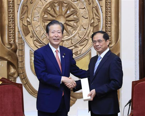 Le ministre des AE Bui Thanh Son reçoit le président du Parti japonais Komeito ảnh 1 Le ministre des AE Bui Thanh Son reçoit le président du Parti japonais Komeito ảnh 1