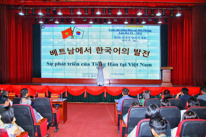 Finale du concours d’éloquence en langue coréenne - Hai Phong 2023 ảnh 1 Finale du concours d’éloquence en langue coréenne - Hai Phong 2023 ảnh 1