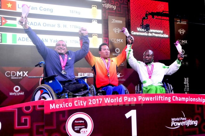 Mondiaux d'haltérophilie handisport: le Vietnam rafle l'or et refait le coup de l'argent ảnh 1 Mondiaux d'haltérophilie handisport: le Vietnam rafle l'or et refait le coup de l'argent ảnh 1