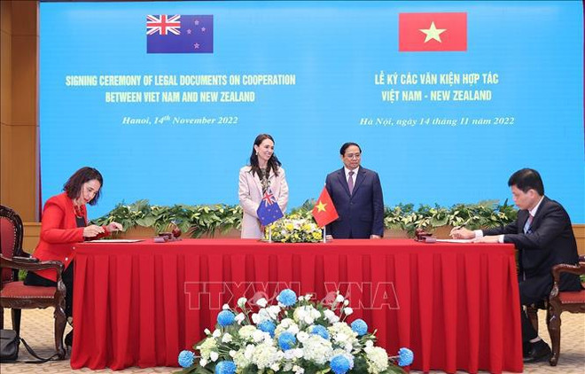 Vietnam-Nouvelle-Zélande: les PM assistent à la signature de documents de coopération ảnh 1 Vietnam-Nouvelle-Zélande: les PM assistent à la signature de documents de coopération ảnh 1