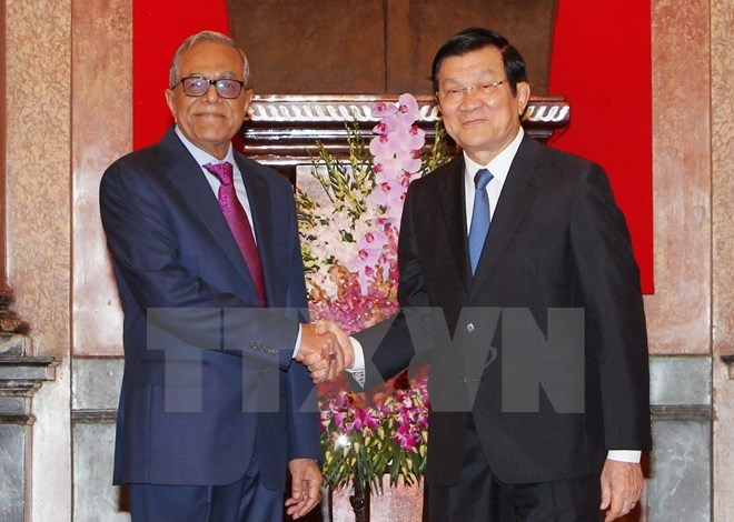 Entretien entre les deux présidents vietnamien et bangladais ảnh 1 Entretien entre les deux présidents vietnamien et bangladais ảnh 1