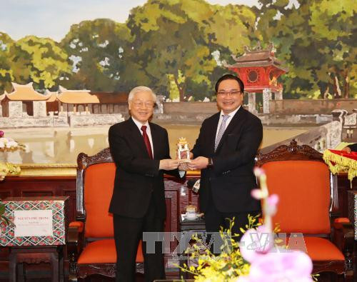 Le secrétaire général Nguyen Phu Trong formule ses voeux du Tet à Hanoi ảnh 1 Le secrétaire général Nguyen Phu Trong formule ses voeux du Tet à Hanoi ảnh 1