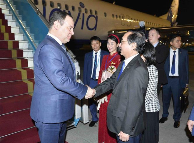 Le Premier ministre de Biélorussie entame sa visite officielle au Vietnam ảnh 1 Le Premier ministre de Biélorussie entame sa visite officielle au Vietnam ảnh 1