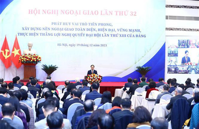 Le secrétaire général du PCV Nguyen Phu Trong à la 32e Conférence de la diplomatie ảnh 2 Le secrétaire général du PCV Nguyen Phu Trong à la 32e Conférence de la diplomatie ảnh 2