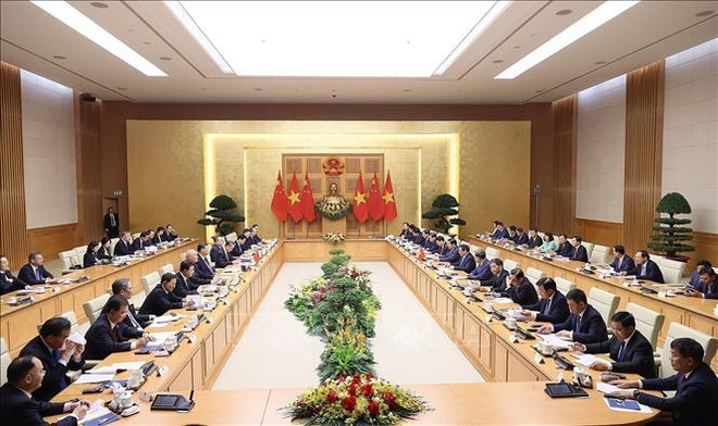Entrevue entre le PM Pham Minh Chinh et le dirigeant chinois Xi Jinping ảnh 2