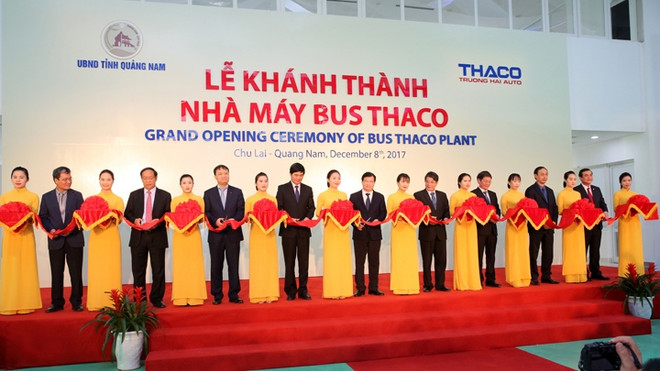 Inauguration de l’usine de fabrication d’autobus de Thaco ảnh 1 Inauguration de l’usine de fabrication d’autobus de Thaco ảnh 1