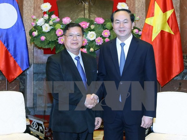 Le chef de l'Etat reçoit le vice-président de l'Assemblée nationale laotienne ảnh 1 Le chef de l'Etat reçoit le vice-président de l'Assemblée nationale laotienne ảnh 1
