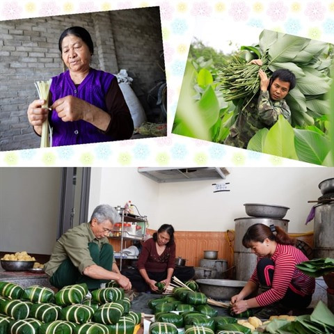 Les "pièces du puzzle" du bánh chung ảnh 1 Les "pièces du puzzle" du bánh chung ảnh 1