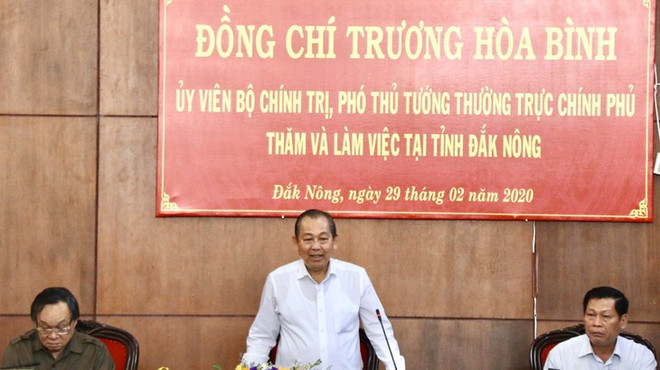 Le vice-Premier ministre permanent Truong Hoa Binh à Dak Nông ảnh 1  Le vice-Premier ministre permanent Truong Hoa Binh à Dak Nông ảnh 1