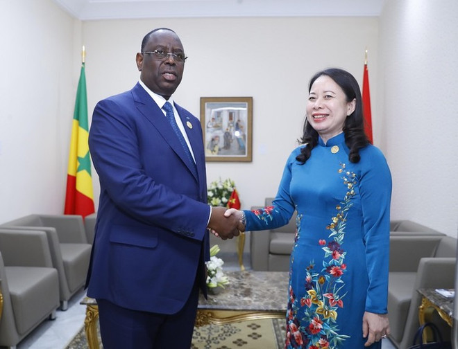 Sommet de la Francophonie : la vice-présidente Vo Thi Anh Xuân rencontre des dirigeants des pays ảnh 1 Sommet de la Francophonie : la vice-présidente Vo Thi Anh Xuân rencontre des dirigeants des pays ảnh 1