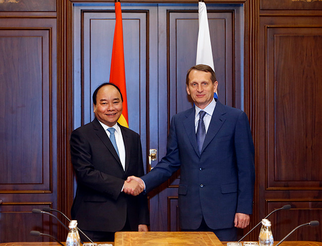 Le Premier ministre Nguyen Xuan Phuc rencontre le président de la Douma d’Etat russe ảnh 1 Le Premier ministre Nguyen Xuan Phuc rencontre le président de la Douma d’Etat russe ảnh 1