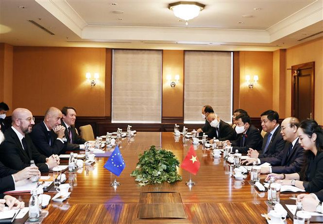 Le président vietnamien rencontre des dirigeants présents aux funérailles de l’ancien PM Abe Shinzo ảnh 2 Le président vietnamien rencontre des dirigeants présents aux funérailles de l’ancien PM Abe Shinzo ảnh 2