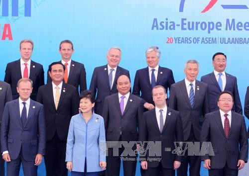 ASEM : le PM à la première séance plénière sur le partenariat Asie-Europe ảnh 2 ASEM : le PM à la première séance plénière sur le partenariat Asie-Europe ảnh 2