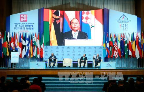 Le Premier ministre au 15e Forum d'affaires Asie-Europe ảnh 1 Le Premier ministre au 15e Forum d'affaires Asie-Europe ảnh 1