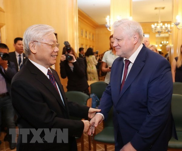 Le secrétaire général du PCV reçoit le président du parti Russie juste ảnh 1 Le secrétaire général du PCV reçoit le président du parti Russie juste ảnh 1