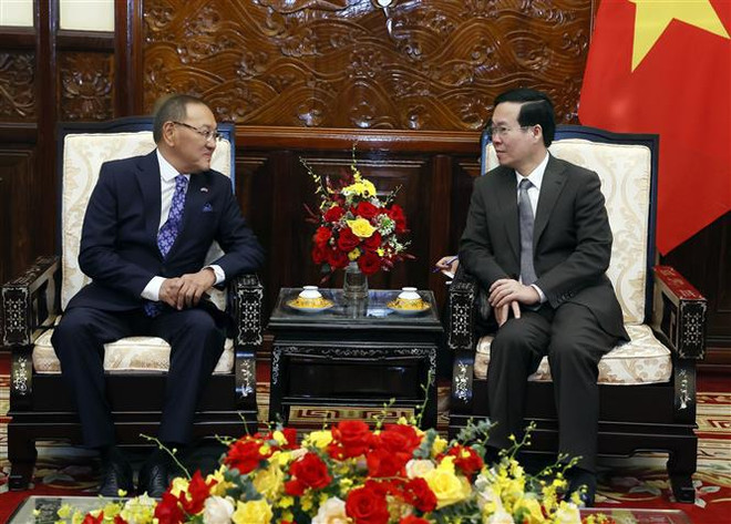 Le président de la République reçoit l’ambassadeur du Kazakhstan au Vietnam ảnh 2 Le président de la République reçoit l’ambassadeur du Kazakhstan au Vietnam ảnh 2