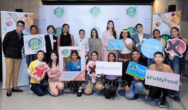 Miss Monde Vietnam 2019 soutient l'initiative de l'UNICEF pour promouvoir l’alimentation plus saine ảnh 1