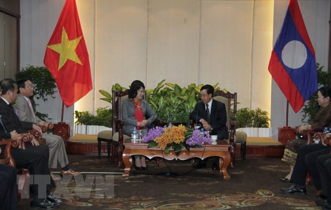 La vice-présidente du Vietnam achève sa visite officielle au Laos ảnh 1 La vice-présidente du Vietnam achève sa visite officielle au Laos ảnh 1