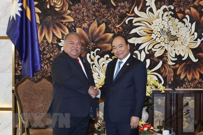 Le Premier ministre rencontre le président de la République de Nauru à Da Nang ảnh 1