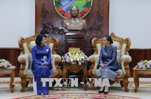 Poursuite des activités de la vice-présidente Dang Thi Ngoc Thinh au Laos ảnh 1 Poursuite des activités de la vice-présidente Dang Thi Ngoc Thinh au Laos ảnh 1