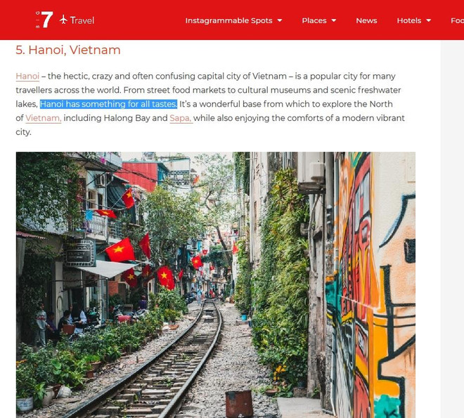 Hanoï parmi les sept meilleures destinations en Asie pour les voyageurs en solo ảnh 1 Hanoï parmi les sept meilleures destinations en Asie pour les voyageurs en solo ảnh 1