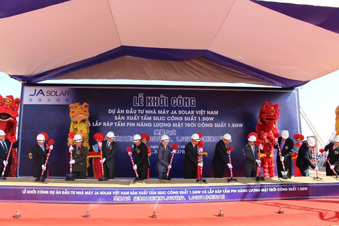 JA Solar construit une géante usine de panneaux solaires à Bac Giang ảnh 1 JA Solar construit une géante usine de panneaux solaires à Bac Giang ảnh 1