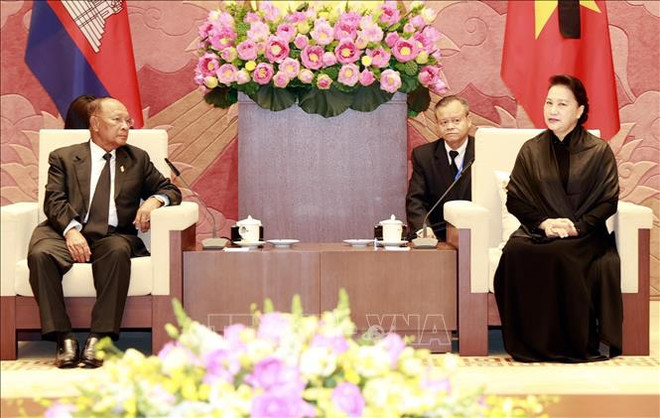 La présidente de l’AN du Vietnam rencontre son homologue cambodgien ảnh 1 La présidente de l’AN du Vietnam rencontre son homologue cambodgien ảnh 1
