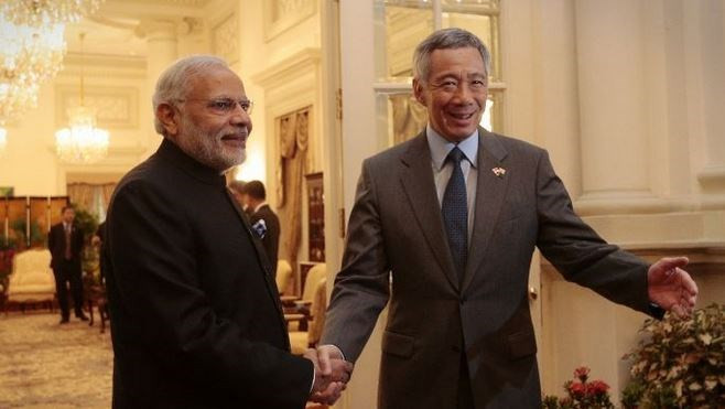 Le Premier ministre singapourien Lee Hsien Loong en visite officielle en Inde ảnh 1 Le Premier ministre singapourien Lee Hsien Loong en visite officielle en Inde ảnh 1