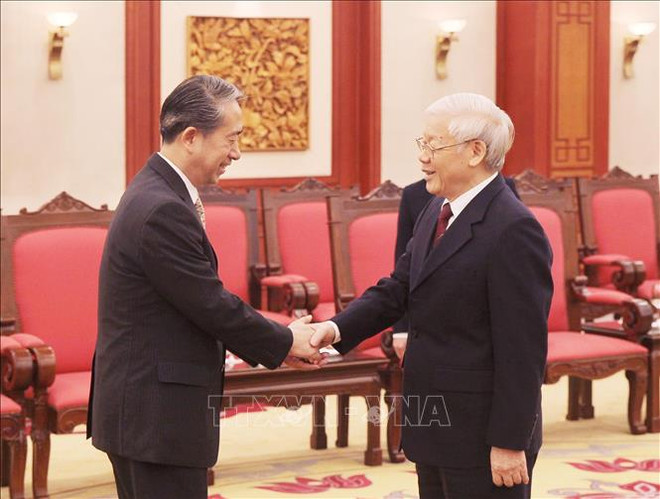 Le SG du Parti et président Nguyen Phu Trong reçoit l’ambassadeur chinois ảnh 1 Le SG du Parti et président Nguyen Phu Trong reçoit l’ambassadeur chinois ảnh 1