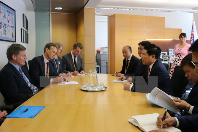 Le vice-Premier ministre Pham Binh Minh en visite officielle en Nouvelle-Zélande ảnh 2 Le vice-Premier ministre Pham Binh Minh en visite officielle en Nouvelle-Zélande ảnh 2